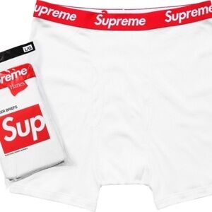 Supreme Hanes Boxer Briefs White Sz L (4 Pack)